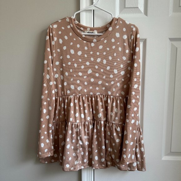 Polka Dot Babydoll Top - Picture 1 of 2